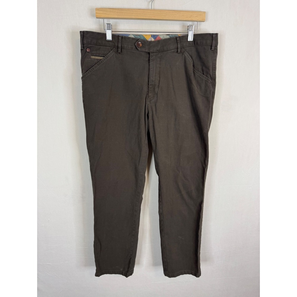 Meyer Chicago Dark‎ Brown Organic Cotton Chinos Pants Mens 52 Men 36x28